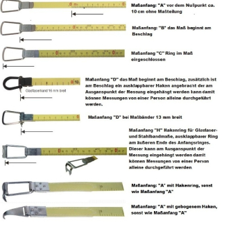 Stahlbandmaß "Superlong" weißlackiert, 300 Meter